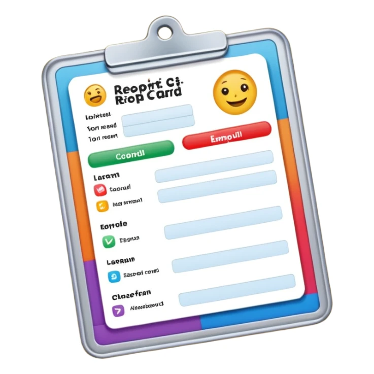 a report card generated with the help of AI sticker