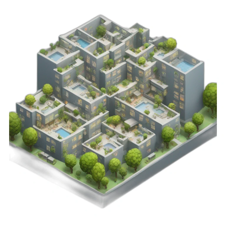 3d-isometric-City-Apartment-urban sticker