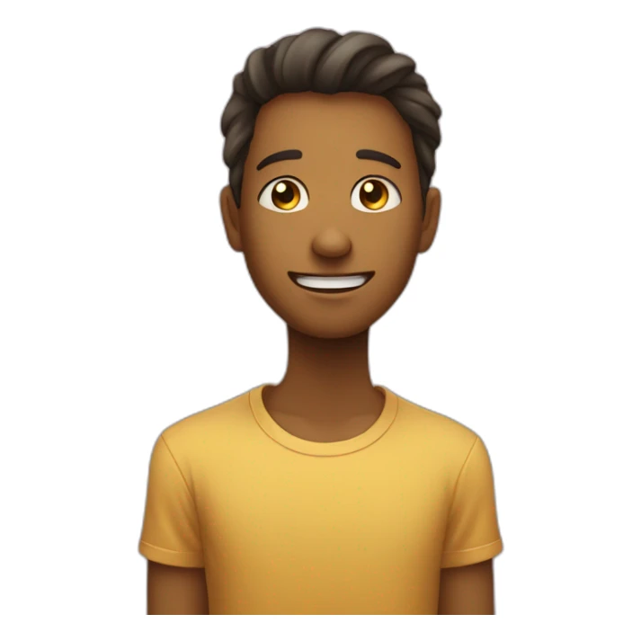 Une face souriante sur une face de tristesse sticker