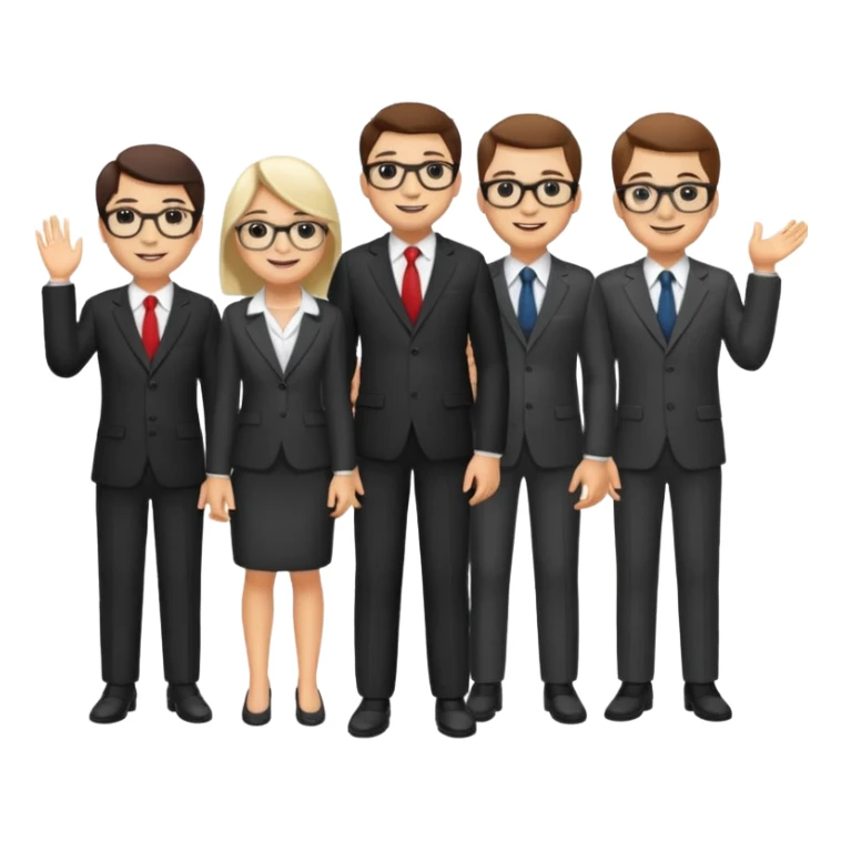 People in suits wearing glasses sticker