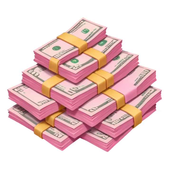 Pink money emoji sticker