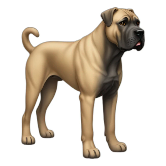 dog Cane Corso color fawn full body sticker