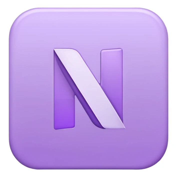 Netflix pretty aesthetic "N" logo in pastel purple sticker