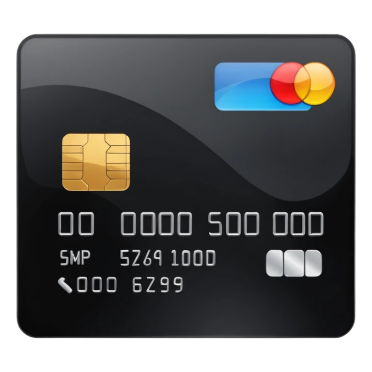 black credit card, no text sticker