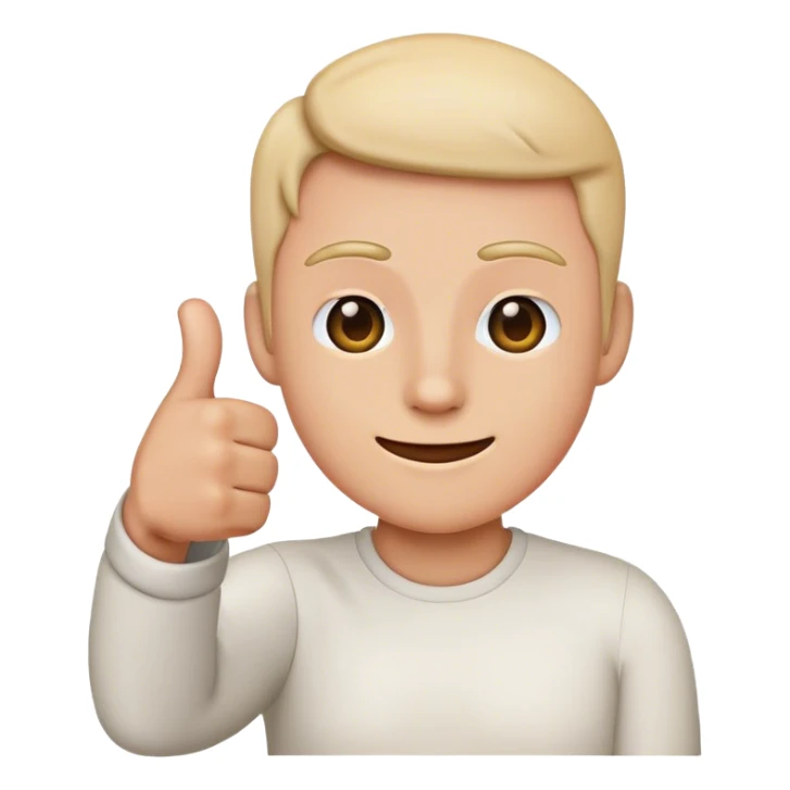 Emoji with thumbs up in front of face sticker