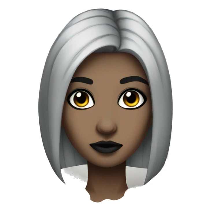 Goth women with winged eyeliner and piercings  sticker