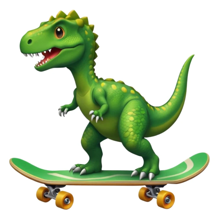 Dinosaur on a skateboard sticker
