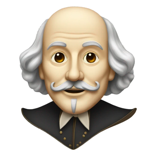 William Shakespeare and theater mask  sticker