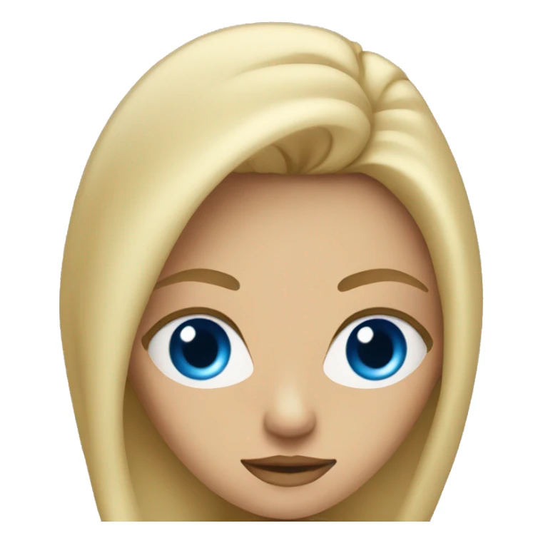 Blonde woman with blue dagger eyes sticker