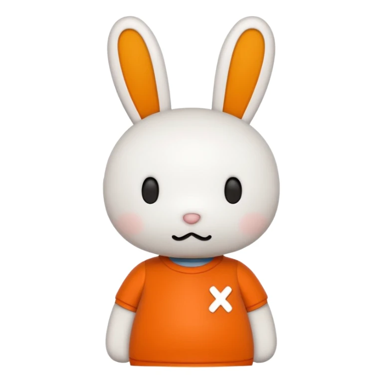 miffy with orange shirt and X for a mouth sticker