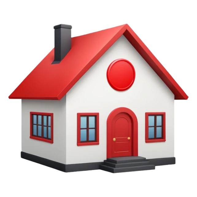 house with cancel slash circle over top like it's saying "NO HOUSE" sticker