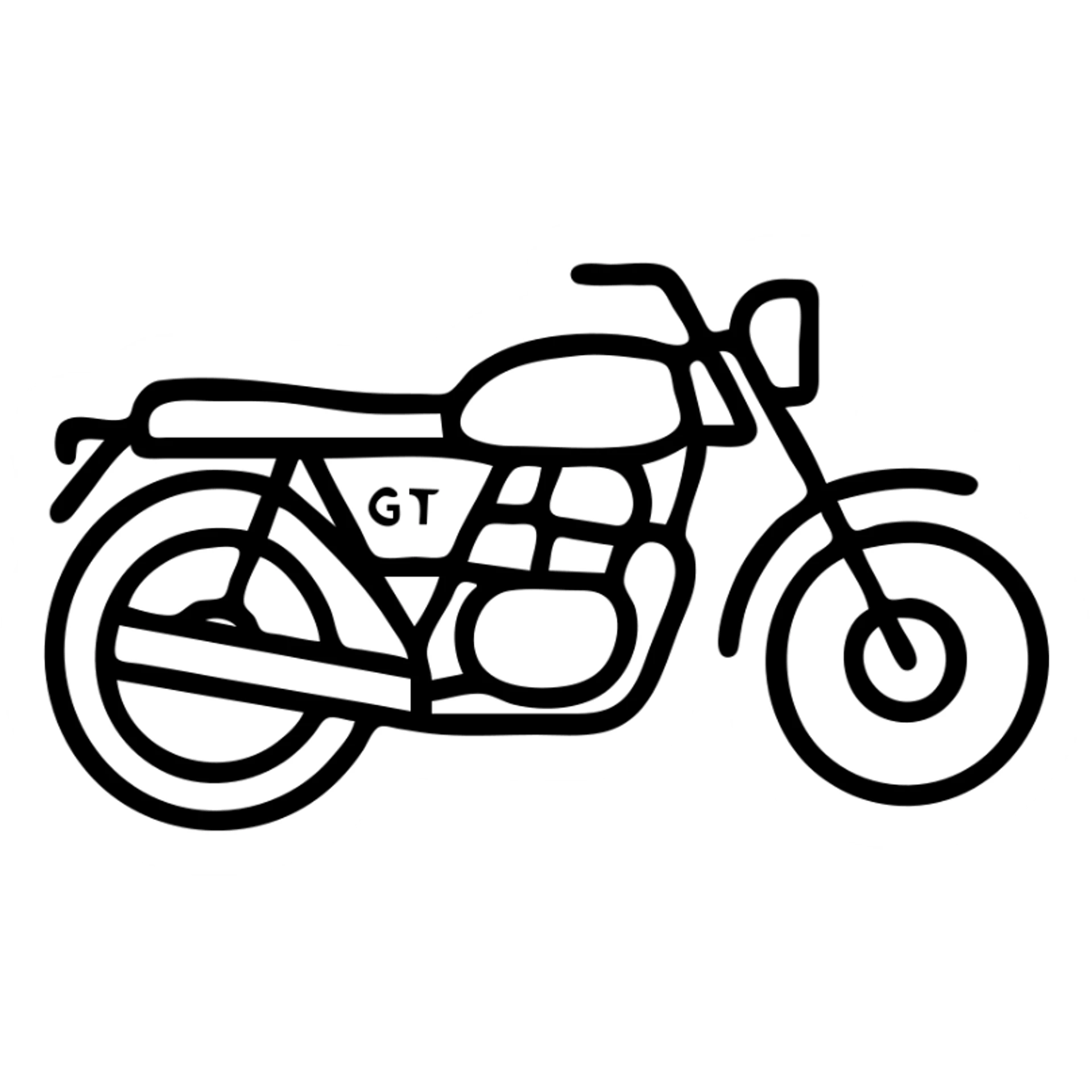 GT 650 motorcycle minimal details icon sticker