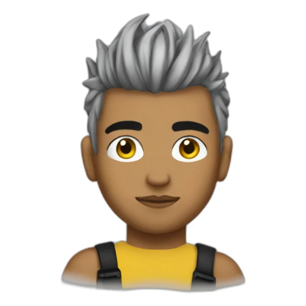 Xxxtentacion with tatoo and black and yellow hair and sticker