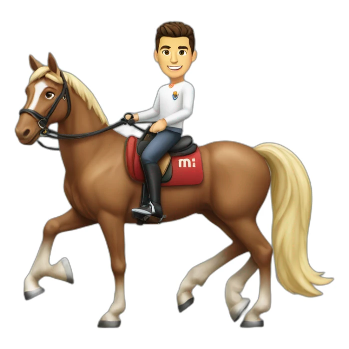 Cristiano ronaldo sur un cheval sticker