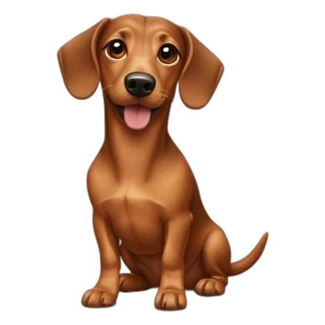 brown dachshund and terrier dog mix sticker