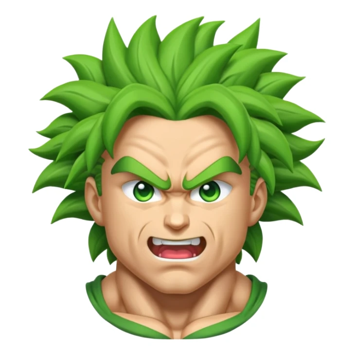 Fais un emoji qui ressemble à Broly sticker