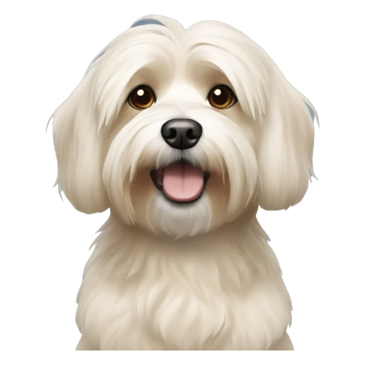 Short hair, beige Havanese dog sticker