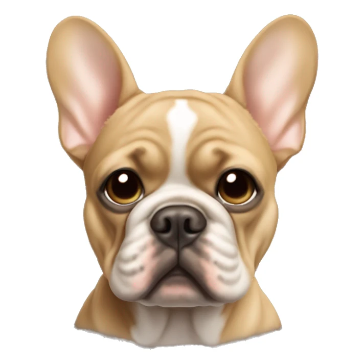 All light brown french bulldog with hoodie sticker