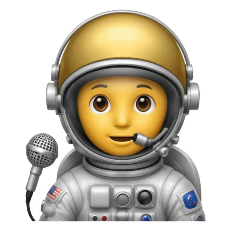 Astronaut helmet with Small microphone boom near the mouth. sticker