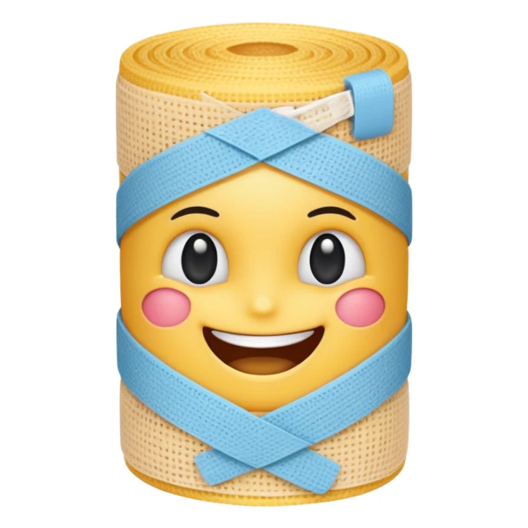 cartoon bandage with a smiling face cheerful emoji style sticker