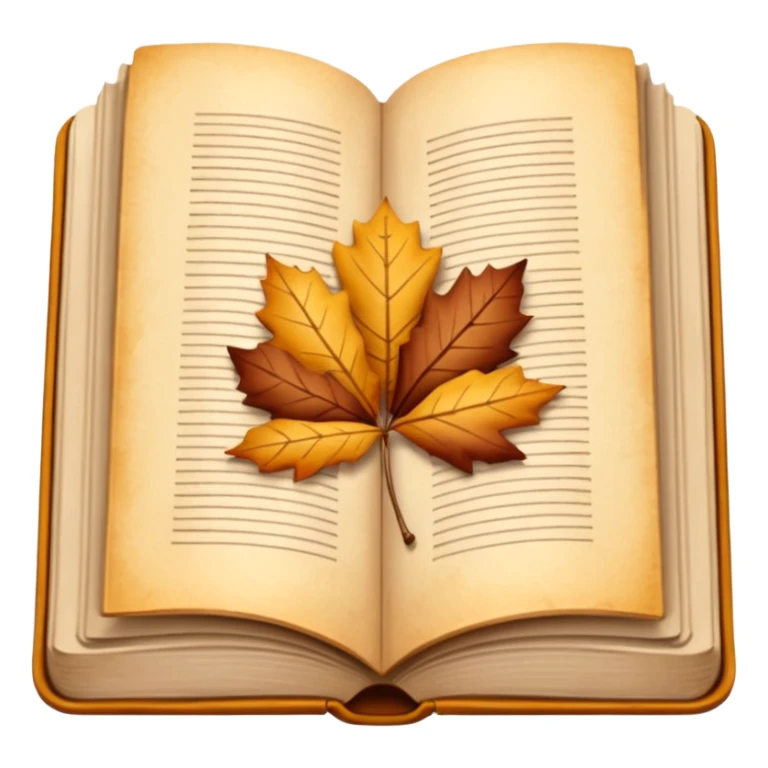 open book, beige and brown colours, autumn vibe sticker