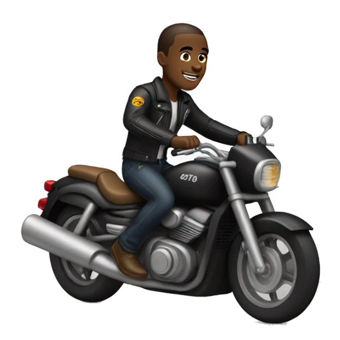 motoboy black man riding a motorcycle sticker