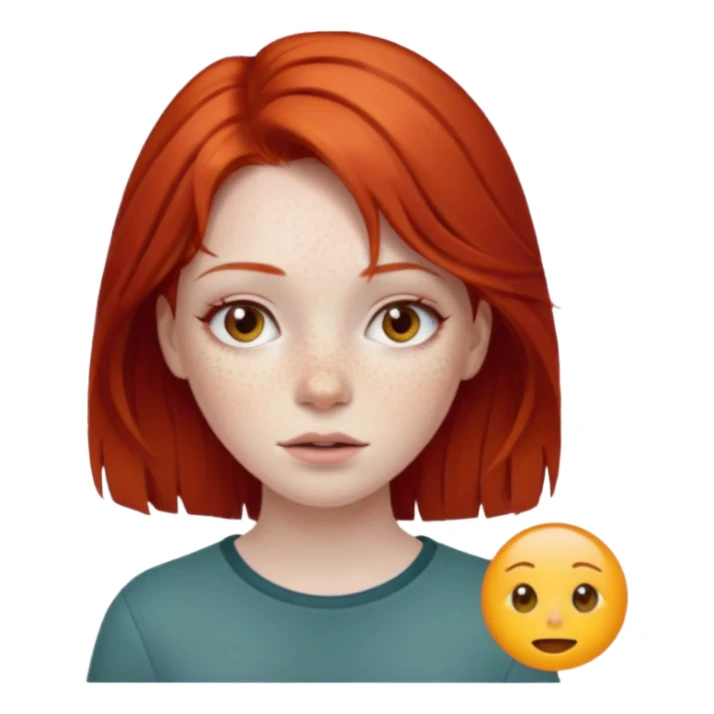 Girl with red hair sticker