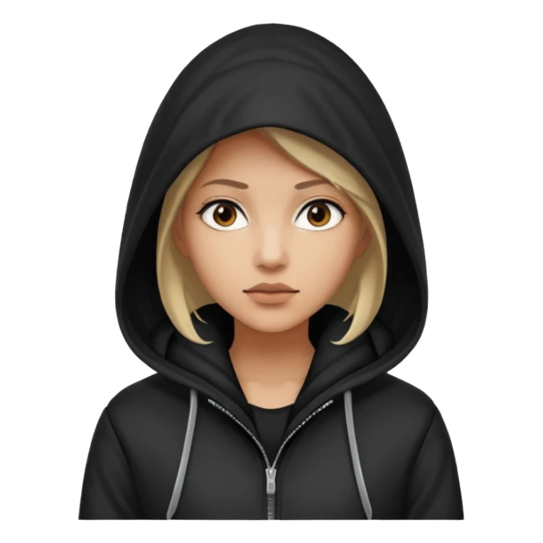 Hooded Street Walker woman  sticker