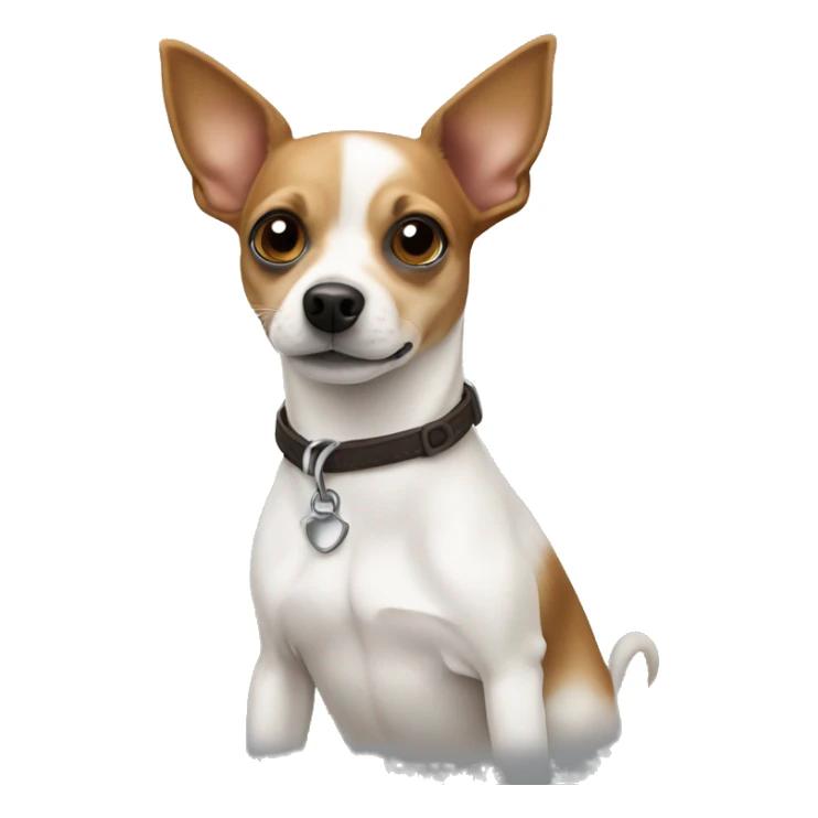 White and brown chihuahua jack Russel mix  sticker