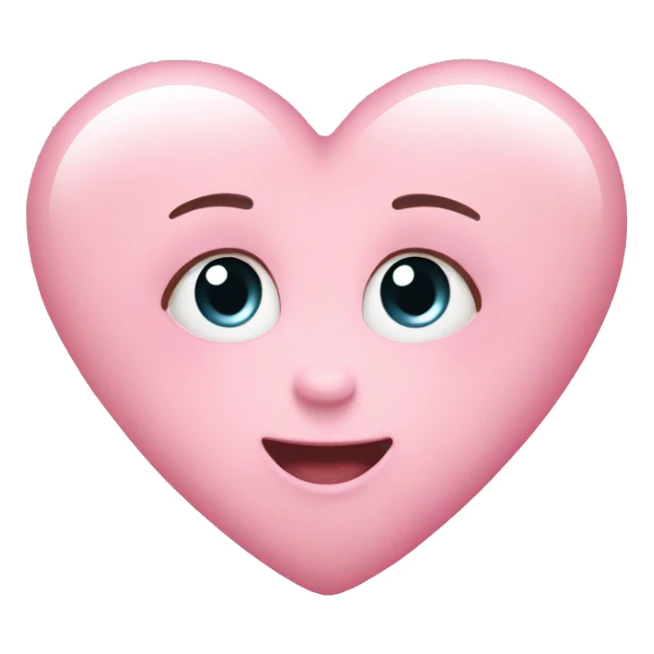 baby pink heart sticker