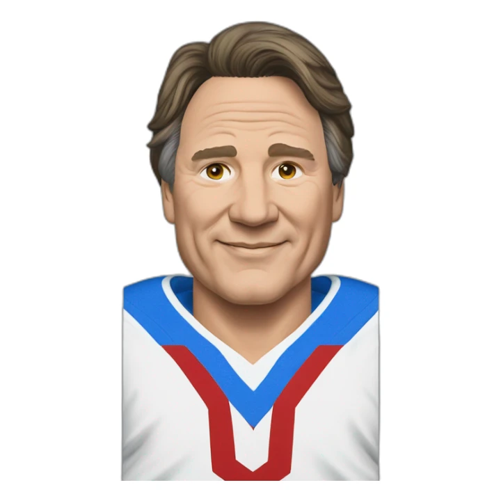 François Legault avec un chandail des Nordiques de Québec sticker