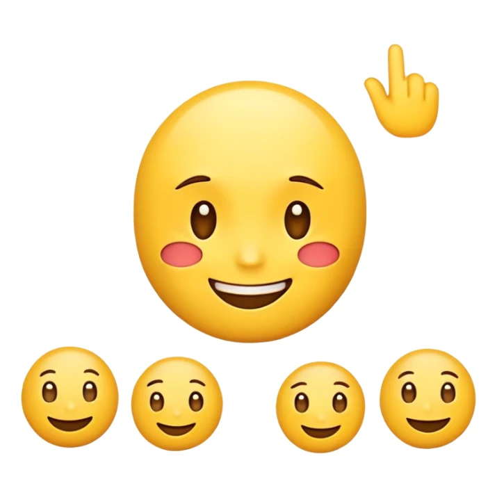 Cartoon emoji with just the characters X and 1 sticker