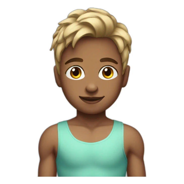 boy in beautiful gym leotard sticker