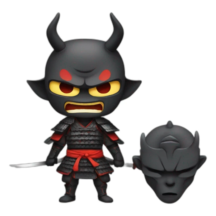 Samurai demon sticker