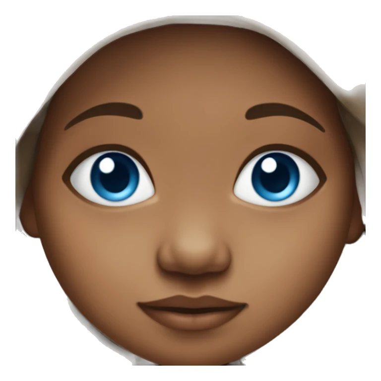 Aboriginal baby with tan skin and blue eyes sticker