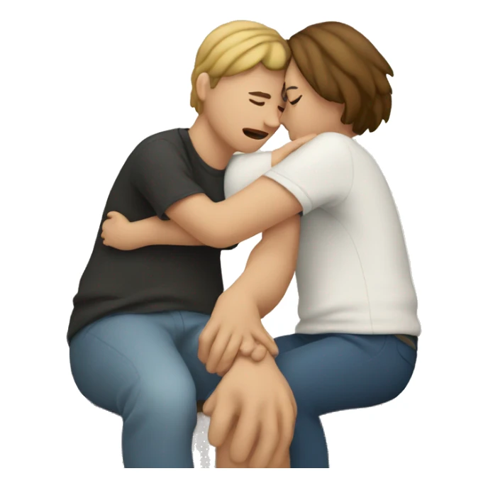 One Person comforting the other sticker