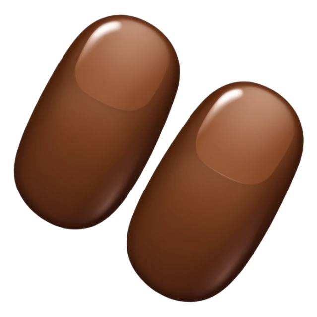 💅🏼 comme cet émoji, mais les ongles et le vernis en marron sticker