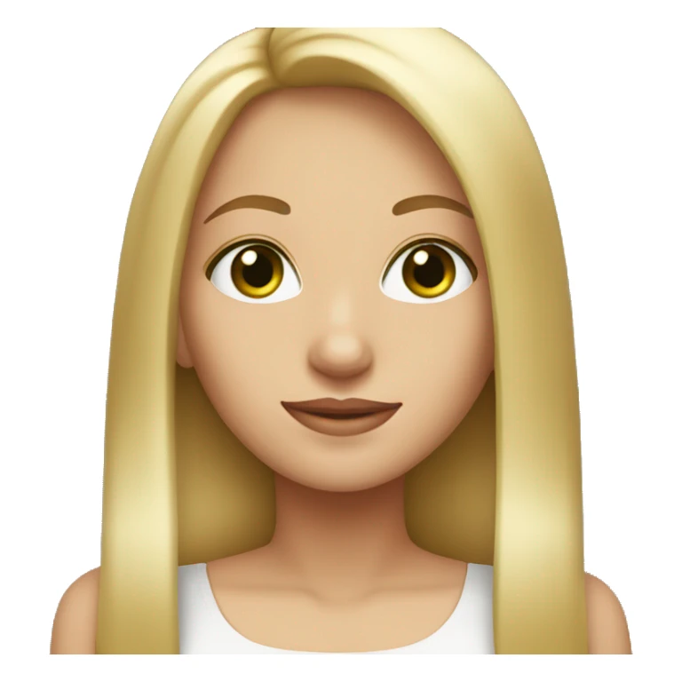 Blonde girl with straight hair and green-brown eyes  sticker
