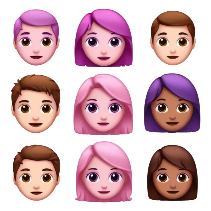 Twilight/autumn emojis using the color pink and brown sticker