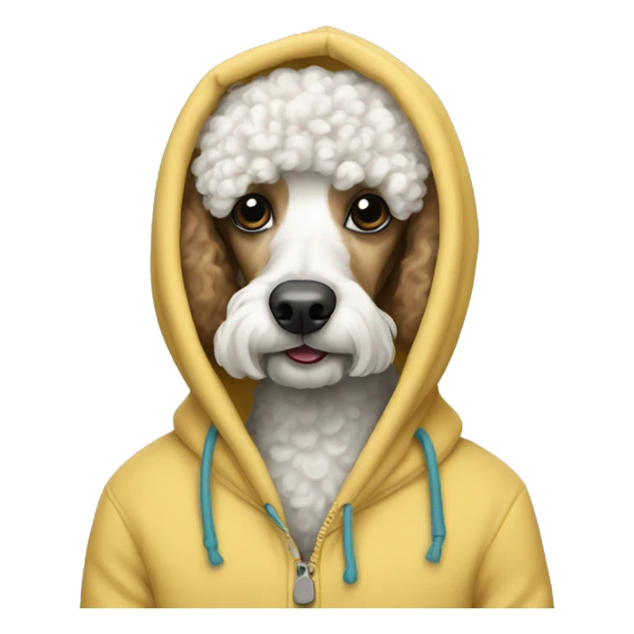 Poodle wearing a hoodie  sticker