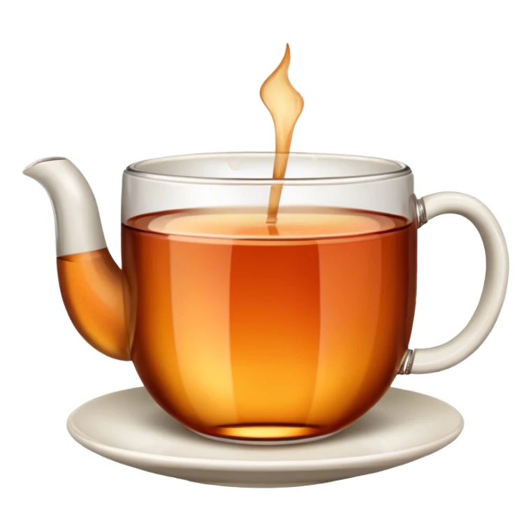 cup of tea with a peach tea  sticker