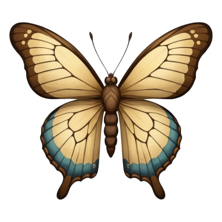 Dead butterfly with wings and the body seperate  sticker