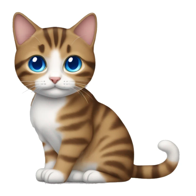 Tabby cat with brunnette tanned blue eyed girl sticker