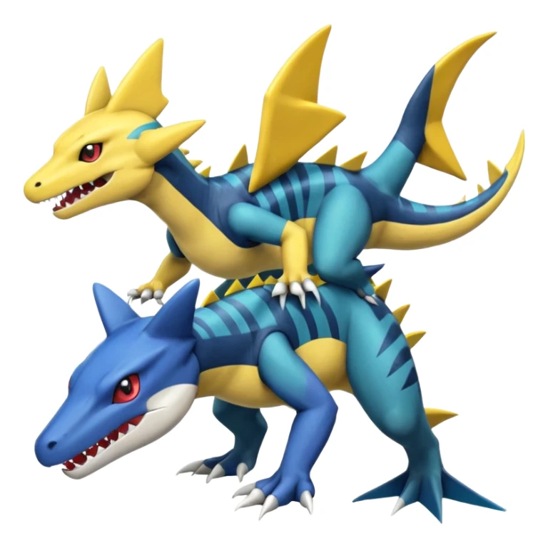 Zeraora-Sharpedo-Garchomp-Ampharos-Rhypherior-Sceptile-fusion sticker