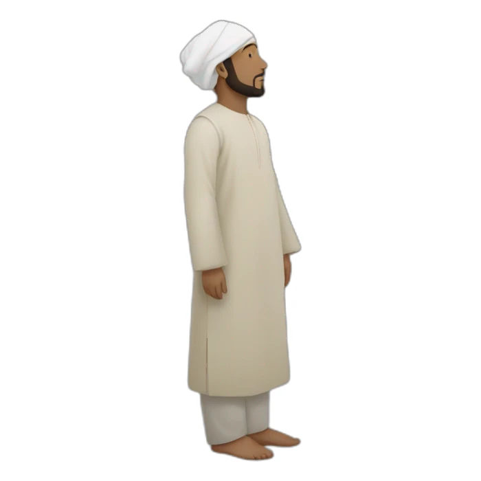 a muslim men prayer in kebba sticker