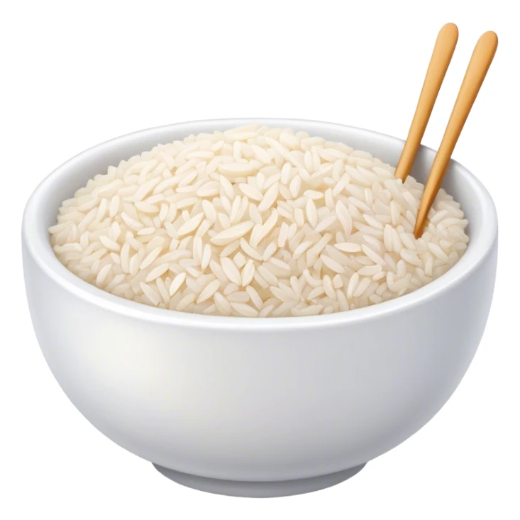 a bowl of rice sticker