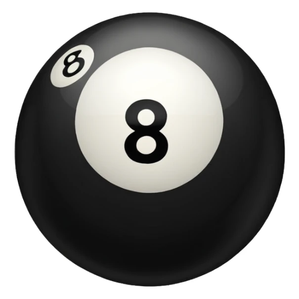 As este emoji 🎱 pero ponele un 1 a la par del ocho  sticker