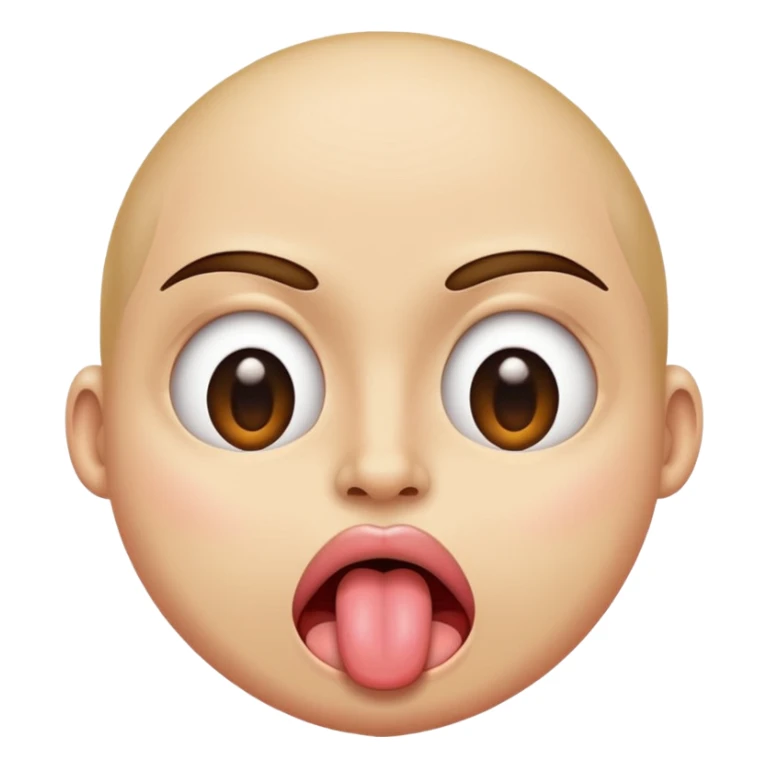 rolled eyes tongue out sticker