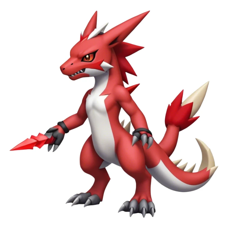 Edgy Cool Beautiful Guilmon-Zangoose-Zoroark, full body sticker