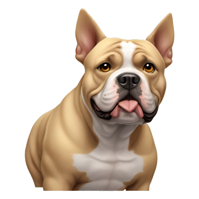 4k xl american bully with pointy ears sticker